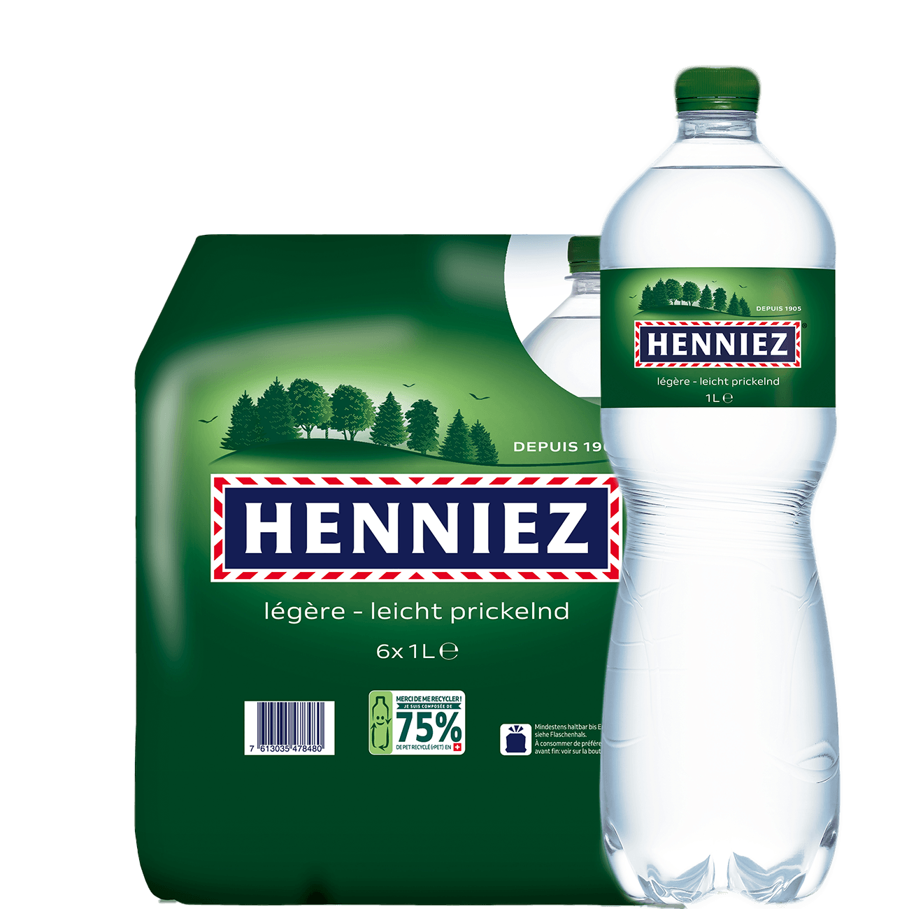 Henniez grün wenig Kohlensäure (100cl) online bestellen